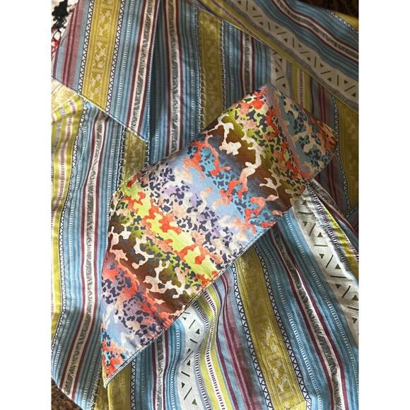 Robert Graham Shirt Mens Large Pemica Multicolor Stripe Abstract Flip Cuff  L - Picture 4 of 7
